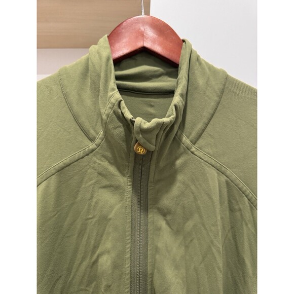 Lululemon Womens Large Instill Jacket Bronze Green Mesh Athlesiure Workout Gym - Picture 3 of 6